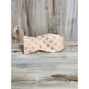 Knotacess Royal Line Mens Bow Tie Gold Champagne Polka Dot Self Tie Formal